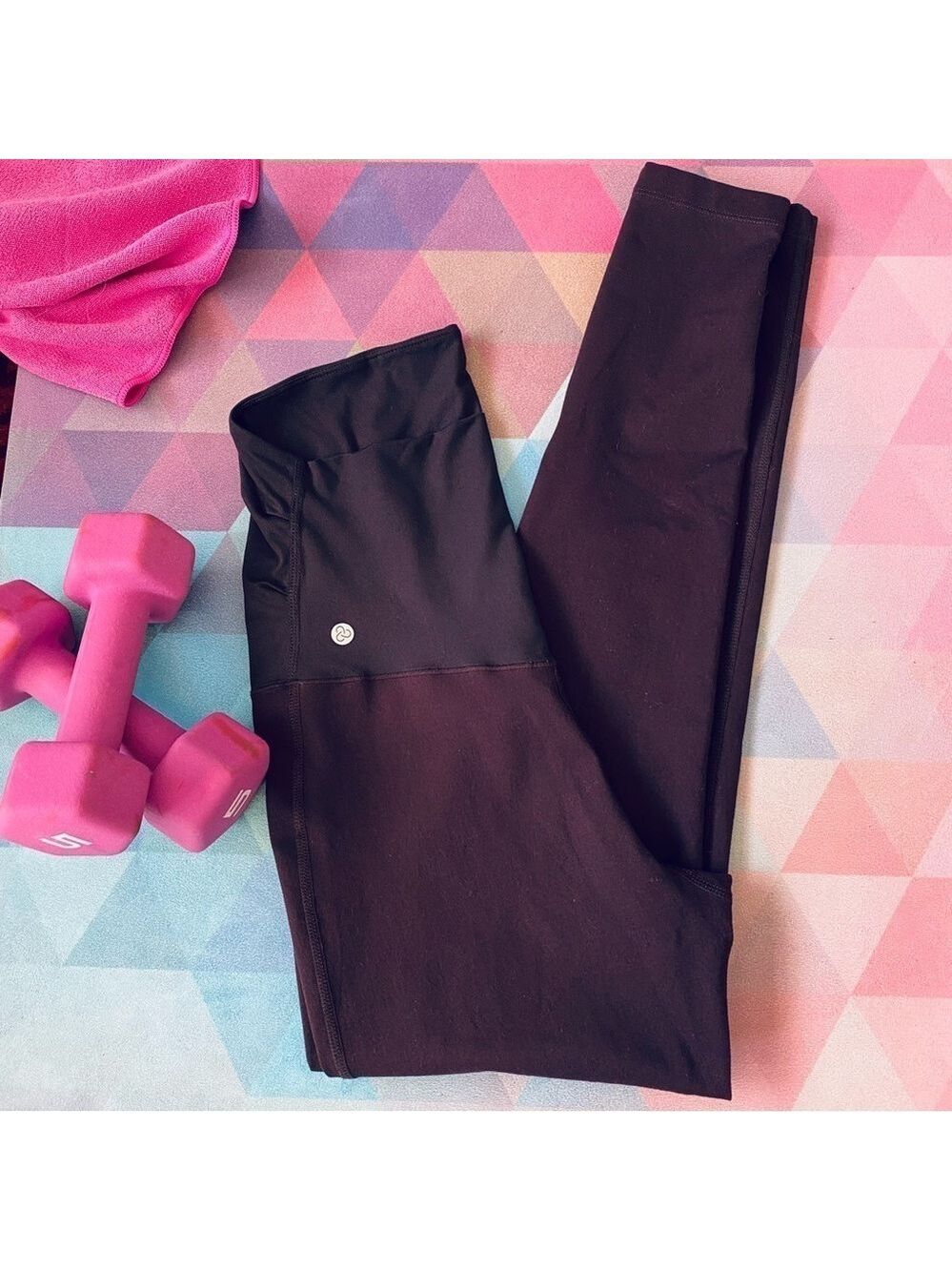 Zella Mamasana Maternity Ankle Leggings Eggplant Purple Small